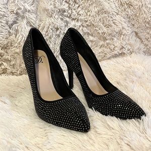Black Rhinestone Pumps